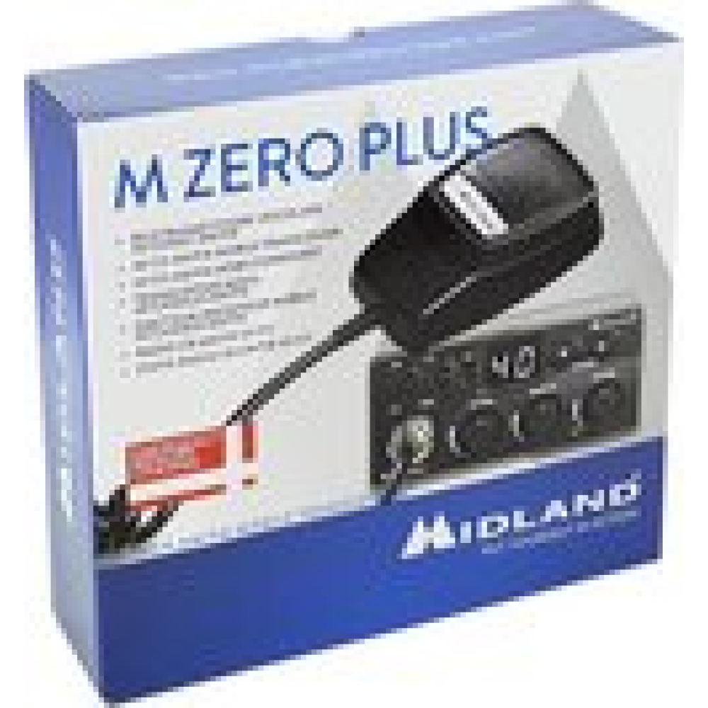 Midland CB Radio M Zero Plus Code C1169.01, Zwart